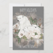 ハッピーホリデーズファミリーネームグレーポーラーベア シーズンカード (正面)