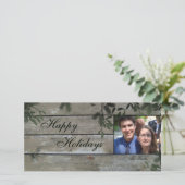 ハッピーホリデーズファミリーフォトカード – Mistletoe Holly シーズンカード (スタンド正面)