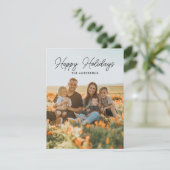 ハッピーホリデーズファミリーフォトクリスマスカード シーズンカード (スタンド正面)