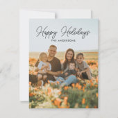 ハッピーホリデーズファミリーフォトクリスマスカード シーズンカード (正面)