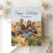 ハッピーホリデーズファミリーフォトクリスマスカード シーズンカード