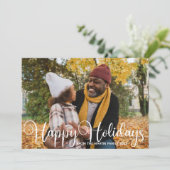 ハッピーホリデーズファミリーフォトスクリプモダントオーバーレイ シーズンカード (スタンド正面)