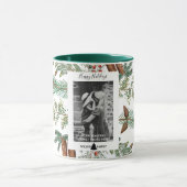 ハッピーホリデーズファミリーフォトパインクリスマス マグカップ (中央)