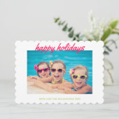 ハッピーホリデーズファミリー名フォトカード シーズンカード (スタンド正面)