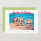 ハッピーホリデーズファミリー名フォトカード シーズンカード (正面/裏面)