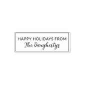 ハッピーホリデーズファミリー名包装 セルフインキングスタンプ (デザイン)