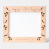 ハッピーホリデーズファミリー名 レーザー彫刻フレーム (正面)
