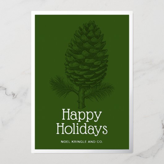 ハッピーホリデーズフィアピネコ企業のン 箔シーズンカード (正面)