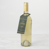 ハッピーホリデーズフェイクゴールドフォイル企業のギフト ボトルネックタグ (アングル)