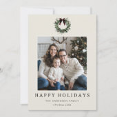 ハッピーホリデーズフェスティバルクリスマスリース写真 シーズンカード (正面)