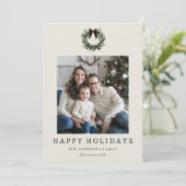 ハッピーホリデーズフェスティバルクリスマスリース写真 シーズンカード (スタンド正面)