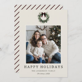 ハッピーホリデーズフェスティバルクリスマスリース写真 シーズンカード