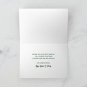 ハッピーホリデーズフェスティバルタイポグラフィグリーンクリスマス シーズンカード (内部)