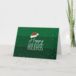 ハッピーホリデーズフェスティバルタイポグラフィグリーンクリスマス シーズンカード