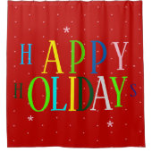 ハッピーホリデーズフェスティバルデザイン シャワーカーテン (正面)