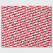 ハッピーホリデーズフェスティバルフォントホワイトレッド ラッピングペーパー (フラット)