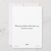 ハッピーホリデーズフェスティバルフクロウカードラージ5 x 7 シーズンカード (裏面)