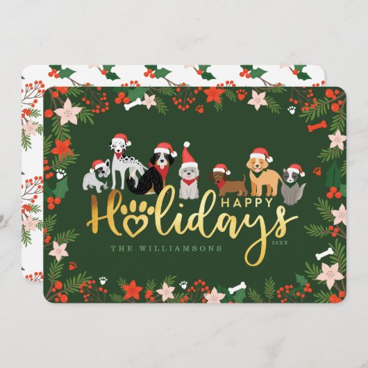 ハッピーホリデーズフェスティバルペットファミリードッグブリーズ シーズンカード (正面/裏面)