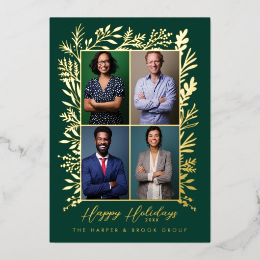 ハッピーホリデーズフェスティバルホリーチーム写真事業 箔シーズンカード (正面)