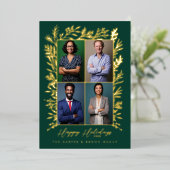 ハッピーホリデーズフェスティバルホリーチーム写真事業 箔シーズンカード (立ち正面)