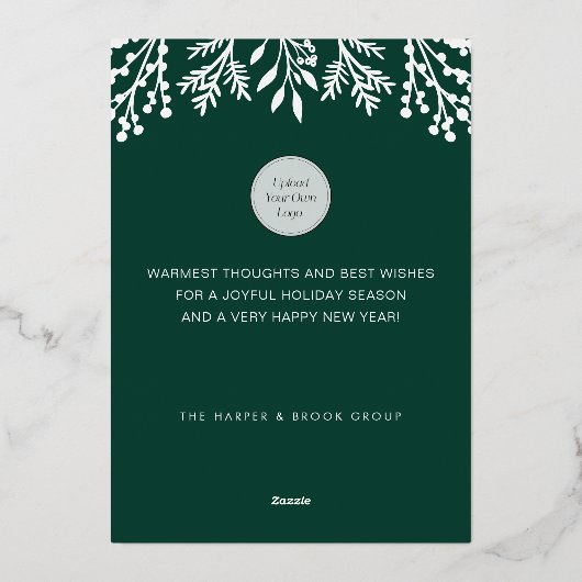 ハッピーホリデーズフェスティバルホリーチーム写真事業 箔シーズンカード (裏面)