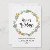 ハッピーホリデーズフェスティバルリース 企業の シーズンカード (正面)