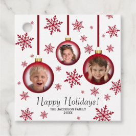 ハッピーホリデーズフェスティバルレッドバウブル3写真 フェイバータグ