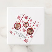 ハッピーホリデーズフェスティバルレッドバウブル3写真 フェイバータグ (インサイチュ)