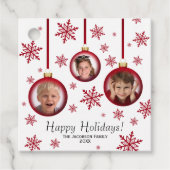 ハッピーホリデーズフェスティバルレッドバウブル3写真 フェイバータグ (正面)