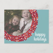 ハッピーホリデーズフォトお洒落 – ベリーリース シーズンポストカード (正面)