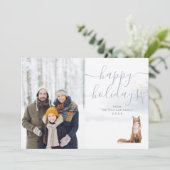 ハッピーホリデーズフォトウィンターウッドランドシーンキツネ シーズンカード (スタンド正面)