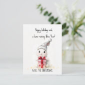 ハッピーホリデーズフォトウィンターラビットクリスマス シーズンカード (スタンド正面)