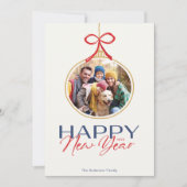 ハッピーホリデーズフォトオーナメントホリデーカード シーズンカード (正面)