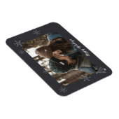 ハッピーホリデーズフォトカルクボードデザインスノーフレーク マグネット (右側)