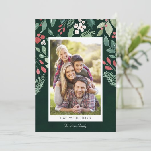 ハッピーホリデーズフォトカード シーズンカード (スタンド正面)