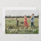 ハッピーホリデーズフォトカード（スクリプト付） 招待状 (正面)