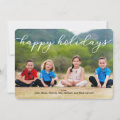 ハッピーホリデーズフォトカード（スクリプト付） 招待状 (正面)