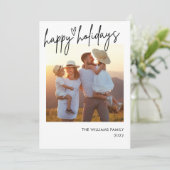 ハッピーホリデーズフォトクリスマスカードを挿入 シーズンカード (スタンド正面)