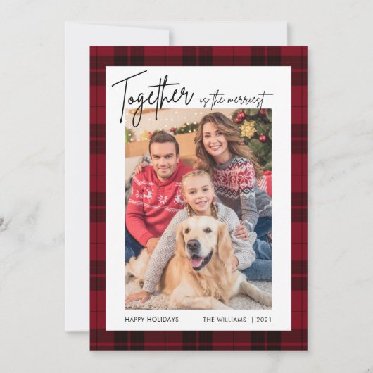 ハッピーホリデーズフォトクリスマスカード シーズンカード (正面)