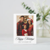 ハッピーホリデーズフォトクリスマスグリーティング シーズンポストカード (スタンド正面)