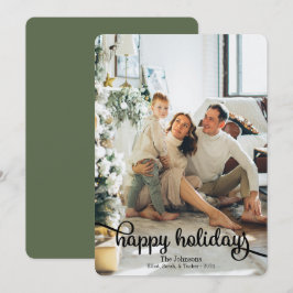 ハッピーホリデーズフォトクリスマスホリデーカード シーズンカード