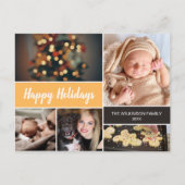 ハッピーホリデーズフォトクリスマスマスタード シーズンポストカード (正面)