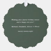 ハッピーホリデーズフォトクリスマス オーナメントカード (裏面)