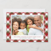 ハッピーホリデーズフォトクリスマス シーズンカード (正面)