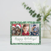 ハッピーホリデーズフォトクリスマス ポストカード (スタンド正面)