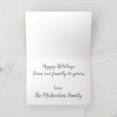 ハッピーホリデーズフォトクリスマス 箔シーズンカード (内側レイダウン)