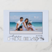 ハッピーホリデーズフォトシルバー 箔シーズンカード (正面)