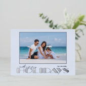 ハッピーホリデーズフォトシルバー 箔シーズンカード (立ち正面)