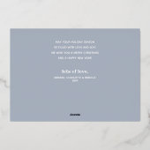 ハッピーホリデーズフォトシルバー 箔シーズンカード (裏面)