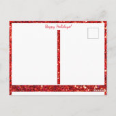 ハッピーホリデーズフォトスクリプトクリスマスポスト ポストカード (裏面)